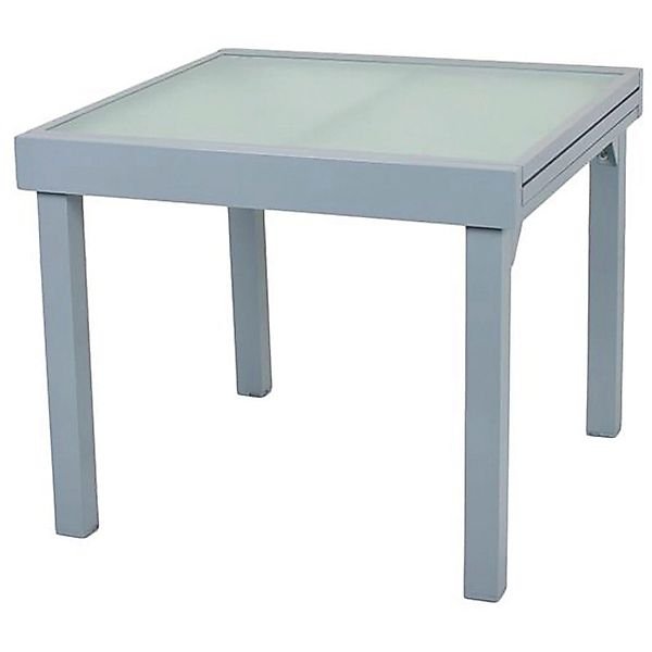 Garden Pleasure Gartentisch Lola Quadratisch ausziehbar Grau 90 cm x 180 cm günstig online kaufen