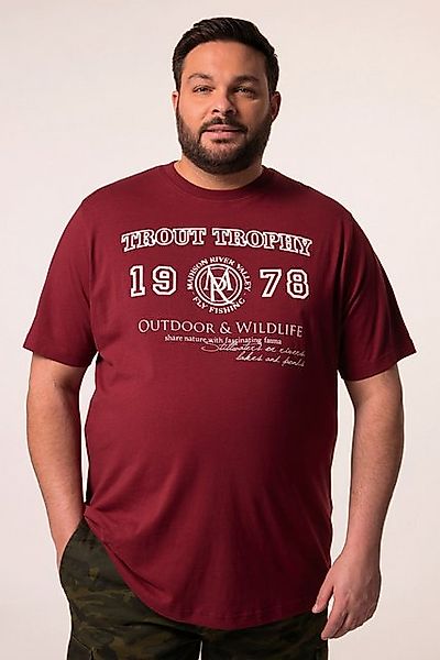 Men Plus T-Shirt Men+ T-Shirt Halbarm Brustprint bis 8 XL günstig online kaufen