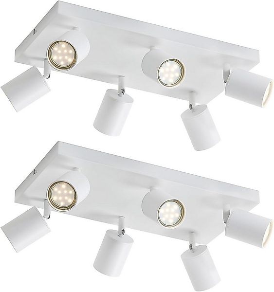 ZMH LED Deckenstrahler 6 Flammig Modern GU10 Spots 330° Schwenkbar Deckensp günstig online kaufen