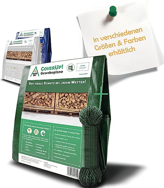 Schutzplane Abdeckplane Wasserdicht - 120g/m², Gewebeplane günstig online kaufen