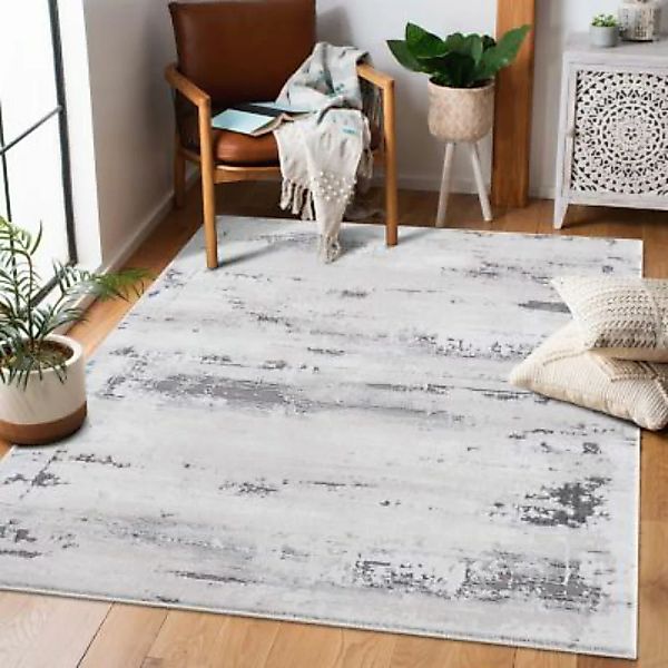 carpet city® Teppich Kurzflor Modern Wohnzimmer - Grau - Meliert Vintage Mu günstig online kaufen