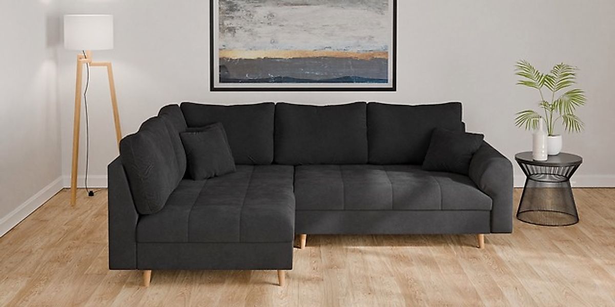 Home affaire Ecksofa »CHARRE L-Form mit Ottomane, Maße B/T/H: 231/161/81 cm günstig online kaufen