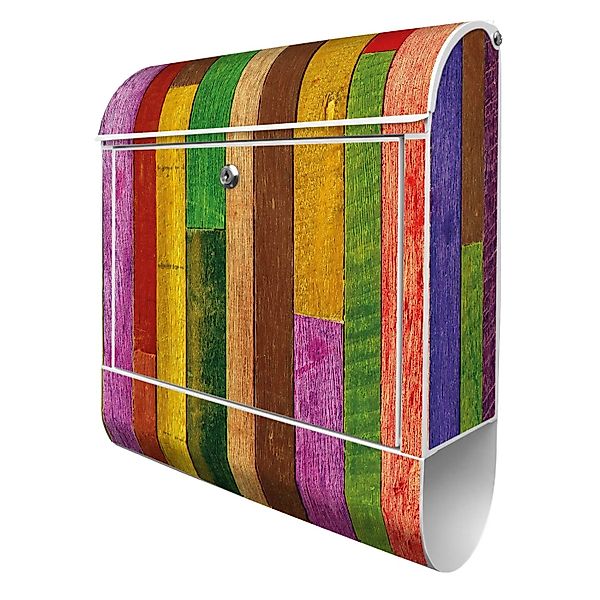 Banjado Design Briefkasten Weiß Pulverbeschichtet 39x47x14cm 2 Schlüssel Mi günstig online kaufen