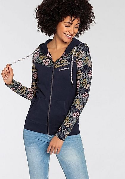 KangaROOS Kapuzensweatjacke mit Blumenprint günstig online kaufen