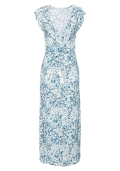 Vivance Maxikleid mit seitlichem Schlitz, zarten Flügelärmeln und Zierband günstig online kaufen