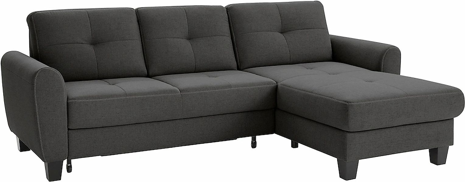 sit&more Ecksofa »Varese L-Form« mit Federkern, wahlweise mit Bettfunktion günstig online kaufen
