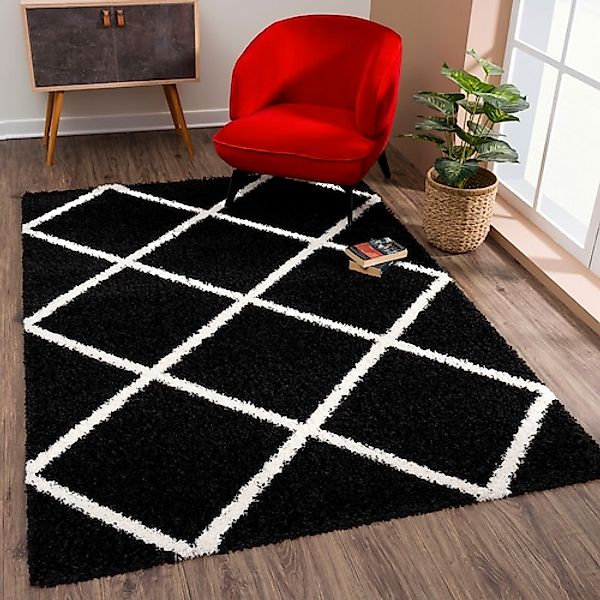 Sanat Hochflor-Teppich »Madrid«, rechteckig, 30 mm Höhe, Wohnzimmer, Langfl günstig online kaufen