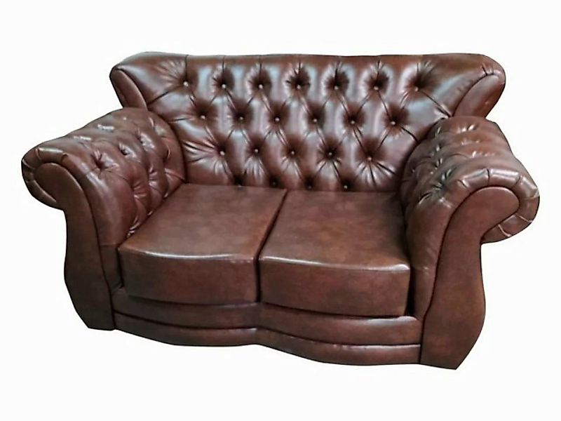 JVmoebel Chesterfield-Sofa Modernes 2-Sitzer-Sofa in braunem Chesterfield, günstig online kaufen