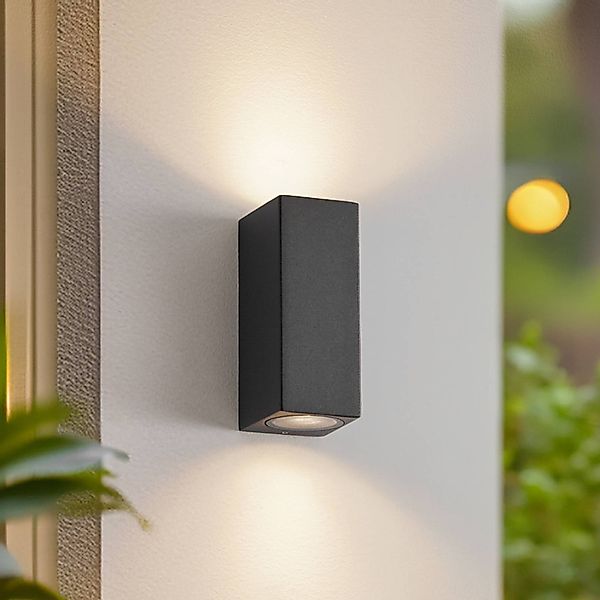 Lucande Wandleuchte Xava, up/down, anthrazit, 2-flg., GU10 günstig online kaufen