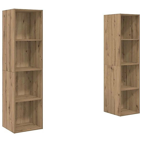 vidaXL TV-Schrank 2 Stk Braun 37 x 37 x 142,5 cm Holzwerkstoff 3393539 günstig online kaufen