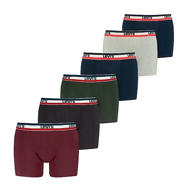 Levis Boxershorts "LEVIS MEN SPRTSWR LOGO BOXER BRIEF ORG CO 6P ECOM", 6er günstig online kaufen
