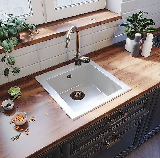 Faizee Möbel Granitspüle Graniteinbauspüle für moderne und traditionelle Kü günstig online kaufen