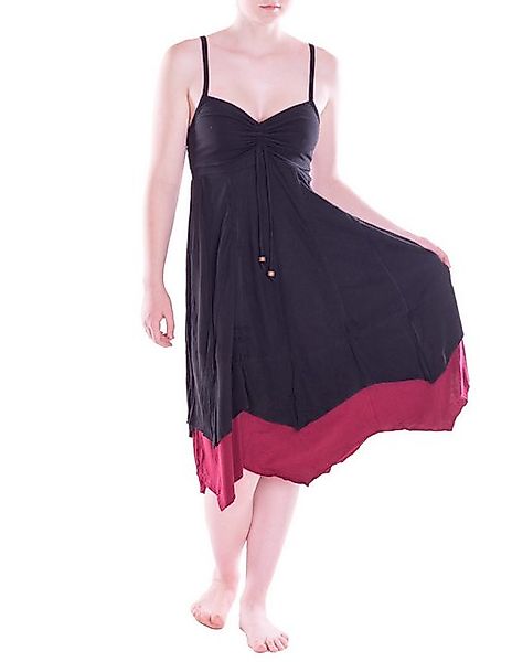 Vishes Midikleid Damen Wadenlang Kleid Baumwolle Fantasie A-Linie Rückenfre günstig online kaufen