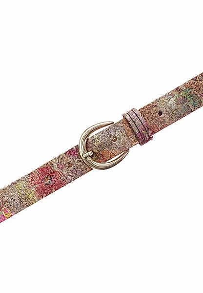 Tamaris Ledergürtel, Florales Muster im Metallic-Design oder Animal-Look, 3 günstig online kaufen