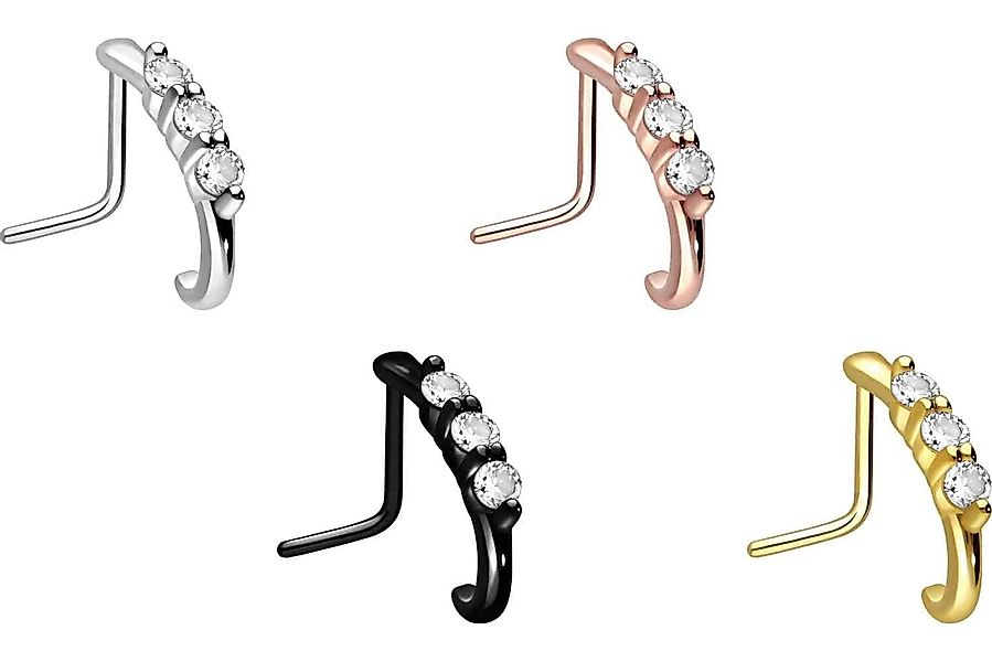 PIERCINGLINE Nasenpiercing Chirurgenstahl Nasenstecker 3 GROSSE günstig online kaufen