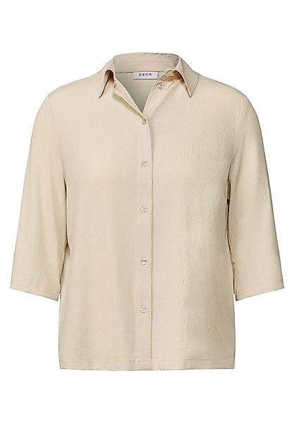 CECIL Blusenshirt Solid Structure Short Blouse günstig online kaufen