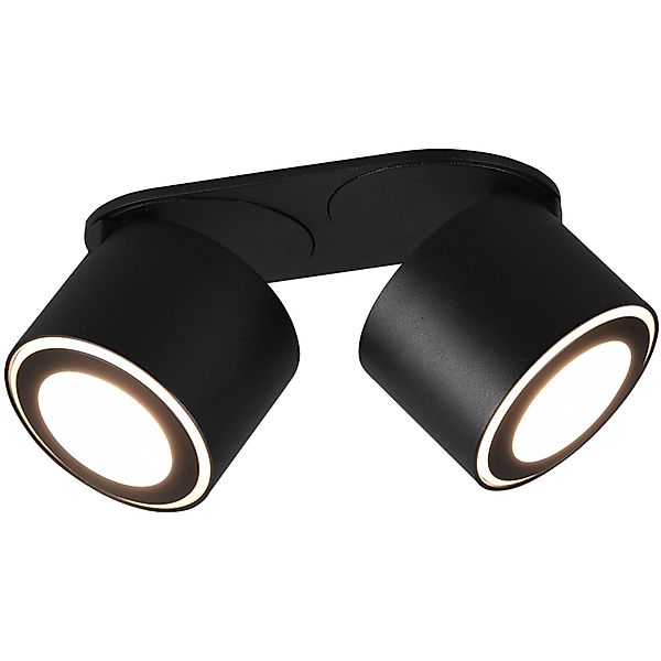 Trio LED-Ein-/Aufbauspot Taurus 2x5W 2x450,m Schwarz matt günstig online kaufen