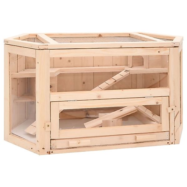 vidaXL Kleintierstall, Hamsterkäfig 80x40x43 cm Massivholz günstig online kaufen