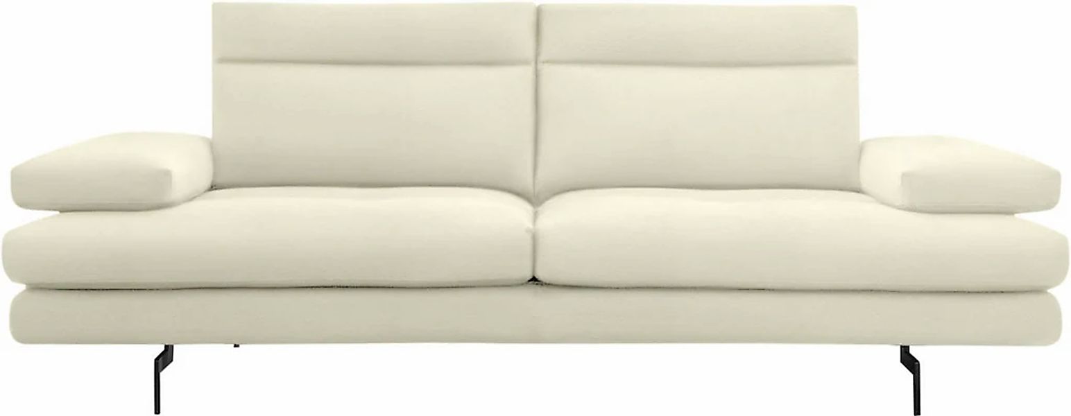 CALIA ITALIA 3-Sitzer inkl. Sitztiefenverstellung und Armteilfunktion, Füße günstig online kaufen