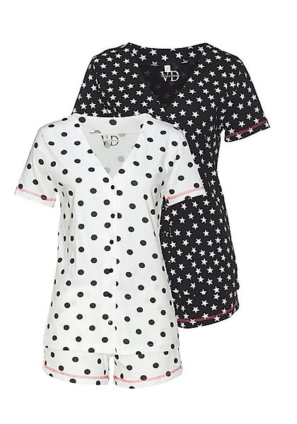 Vivance Dreams Shorty (4 tlg., 2er Pack) mit großen Punkten und Sternen günstig online kaufen