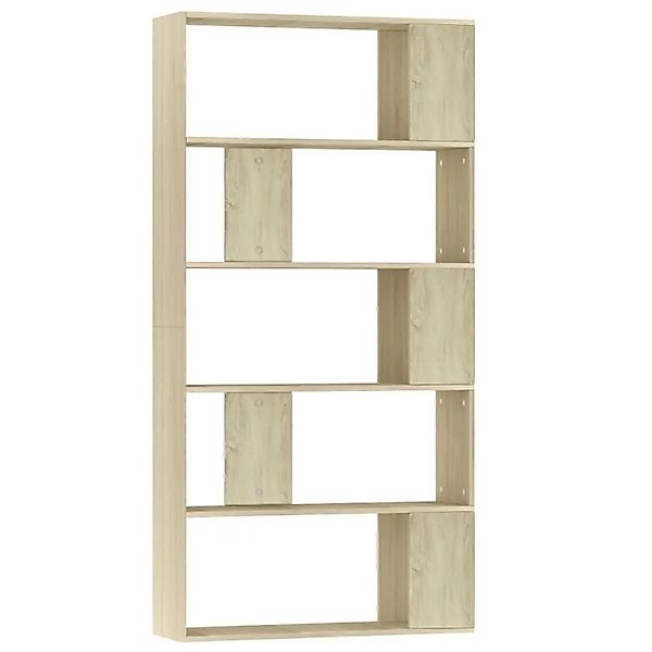 vidaXL Bücherregal/Raumteiler Sonoma-Eiche 80x24x159 cm Holzwerkstoff 80010 günstig online kaufen