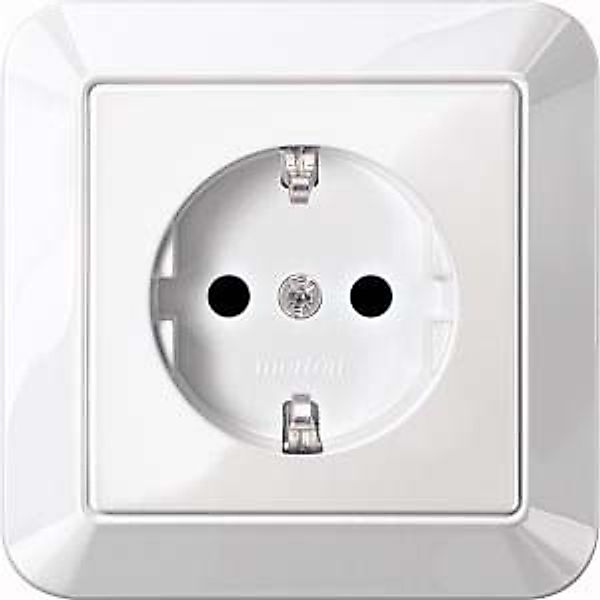 Merten SCHUKO-Steckdose pws/gl volle Abdeckplatte MEG2300-1019 - MEG2300-10 günstig online kaufen