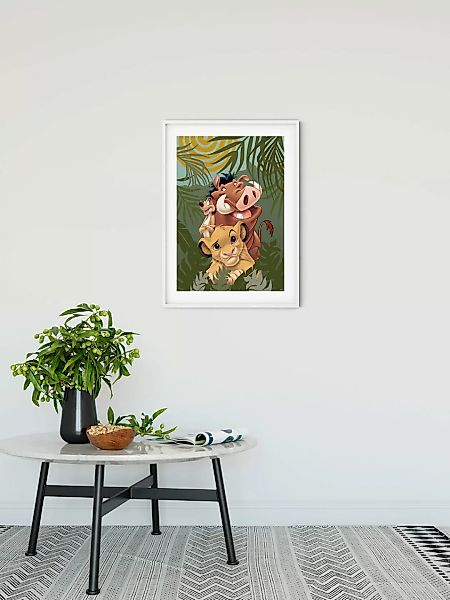 Komar Bild "Lion King Carefree Trio", Disney, (1 St.), Wandbild zur Dekorat günstig online kaufen