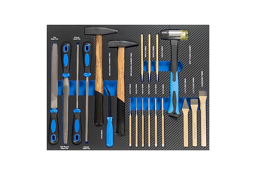 TRUTZHOLM Werkzeugset Profi Werkstattwagen Einlage Hammer,Feilen,Meißel,Kör günstig online kaufen