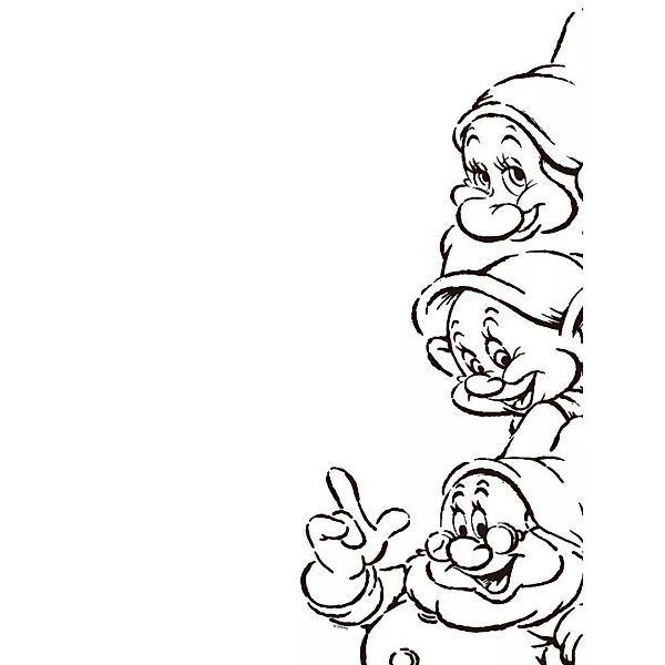 Komar Wandbild Snow White Dwarves Disney B/L: ca. 30x40 cm günstig online kaufen