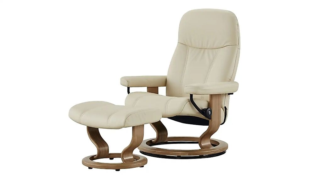 Stressless Relaxsessel mit Hocker Leder Consul M ¦ creme ¦ Maße (cm): B: 76 günstig online kaufen