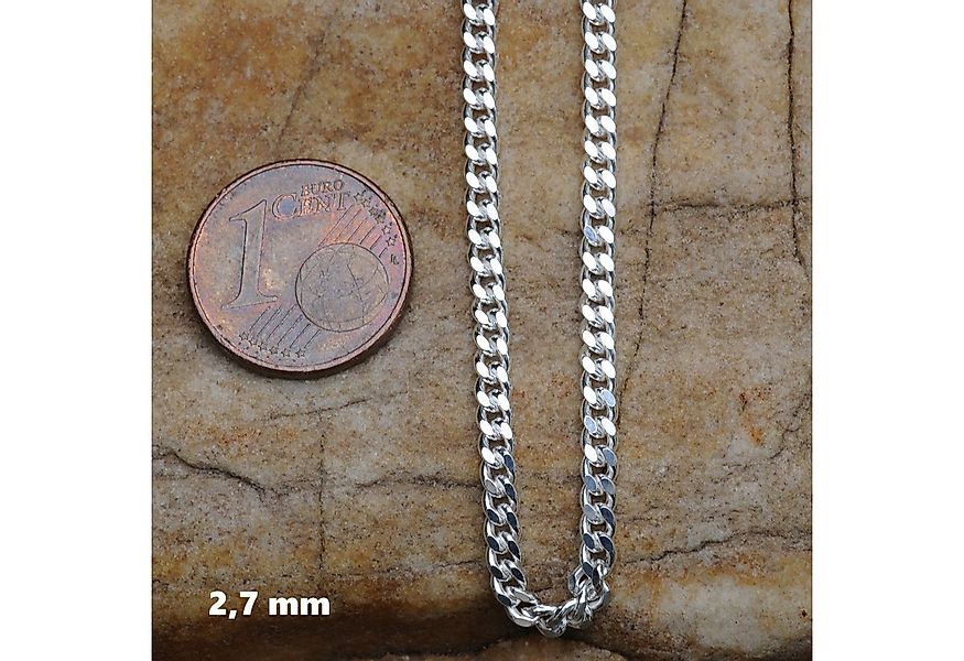 HOPLO Panzerkette Silberkette Panzerkette Länge 45cm - Breite 2,7mm - 925 S günstig online kaufen