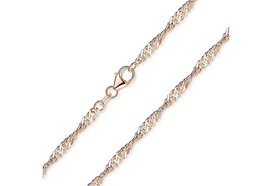 Materia Silberkette Rosegold Singapurkette für Damen glänzend K11, 925 Ster günstig online kaufen