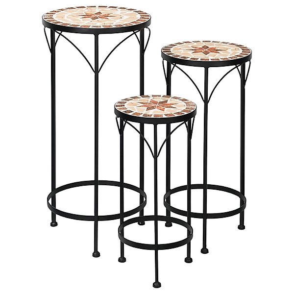 Mosaik-Meister Blumenhocker Mosaik Beistelltisch Balkon Metall günstig online kaufen