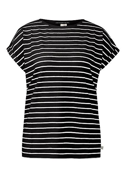 QS Kurzarmshirt T-Shirt Locker geschnittenes T-Shirt günstig online kaufen