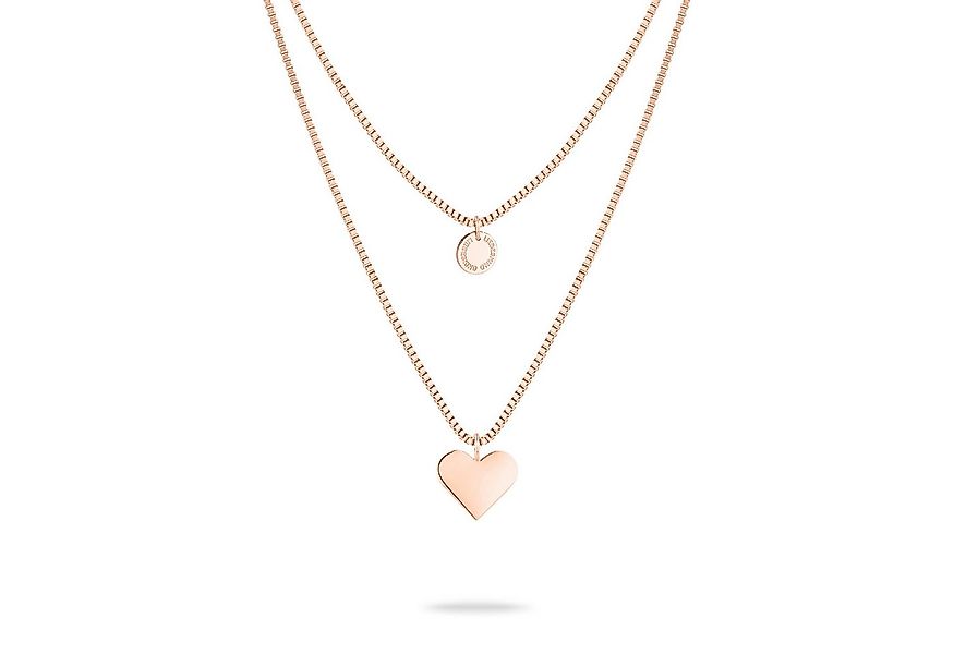 Liebeskind Berlin Kette mit Anhänger Schmuck Edelstahl Layered Love Herz günstig online kaufen