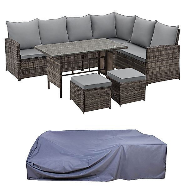 SVITA Gartenlounge-Set MONROE, (Set, 1 Tisch, günstig online kaufen