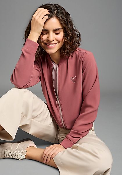 Laura Scott Blouson mit Herz Druck-Applikationen, leichte Übergangsjacken günstig online kaufen