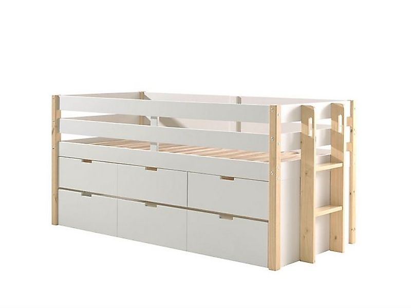 58 aufm Kessel Bettgestell Kojenbett Karissa 219x98x100 Hochbett Massivholz günstig online kaufen