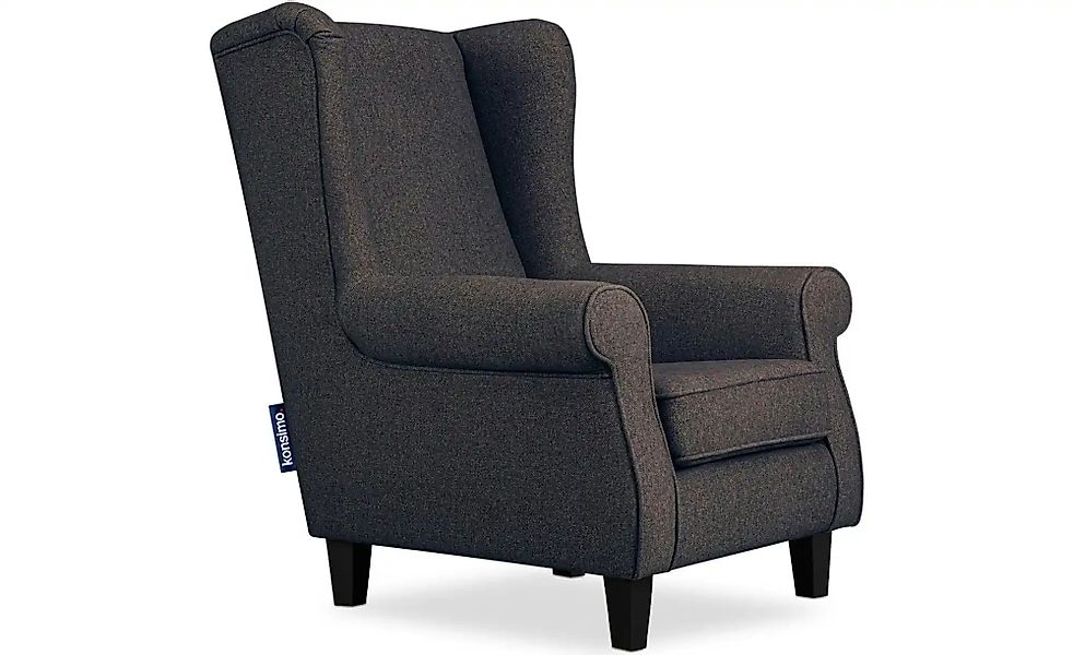 KONSIMO Ohrensessel  Miles ¦ blau ¦ Maße (cm): B: 82 H: 105 Polstermöbel > günstig online kaufen