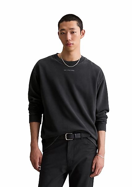 Marc O'Polo DENIM Sweatshirt Gerippter Rundhals, relaxed fit, weiche Innens günstig online kaufen