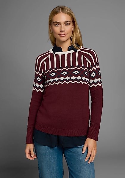 AJC Jacquardpullover, mit Norwegermuster in verschiedenen Farbvarianten günstig online kaufen
