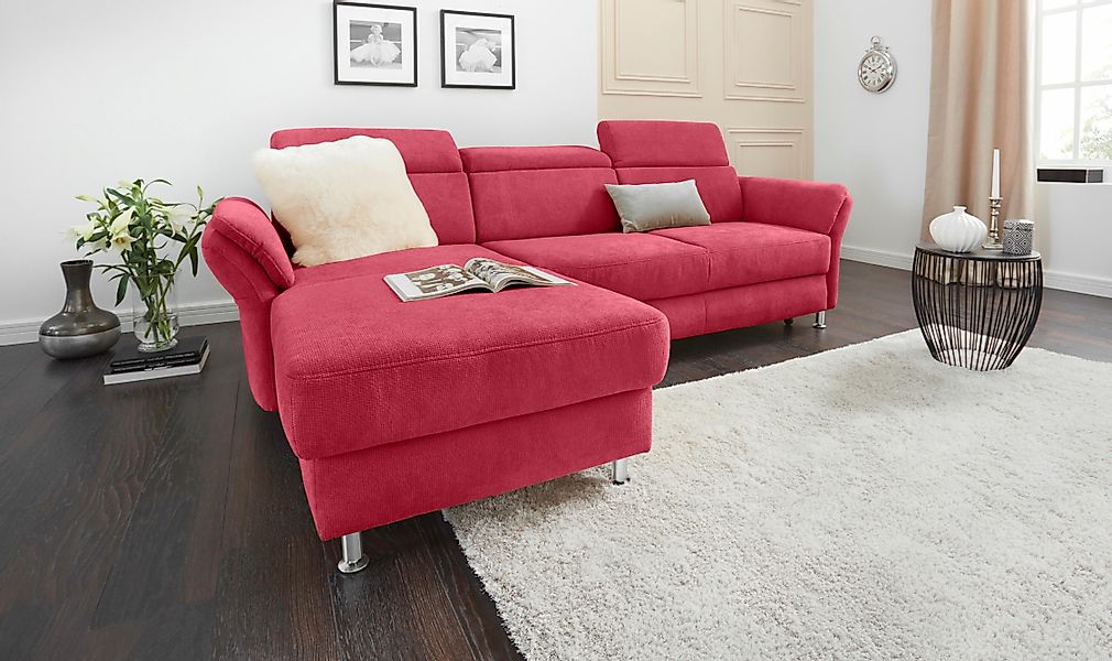 sit&more Ecksofa "Avignon L-Form" Kopfteilverstellung, wahlweise mit Bettfu günstig online kaufen