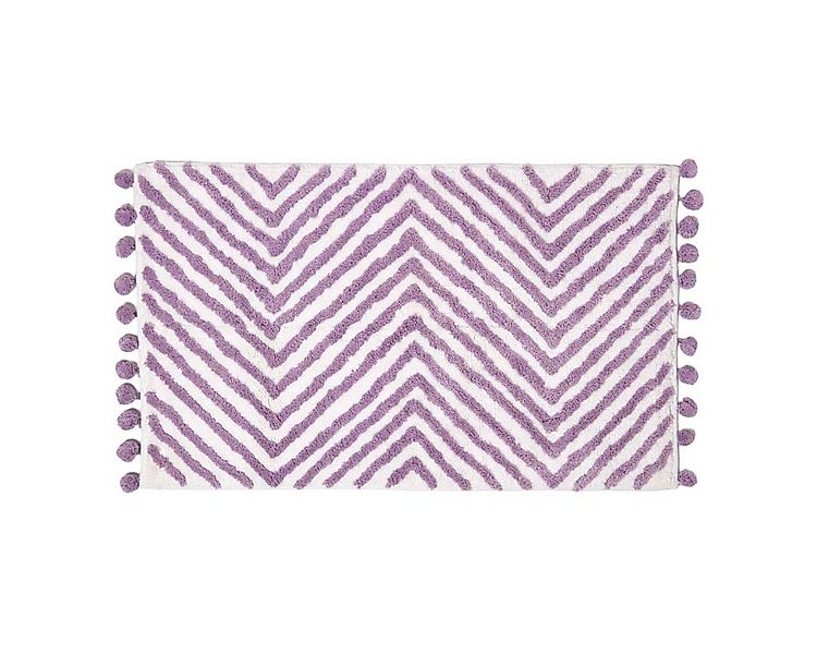 Homescapes Badematte Badematte flieder mit Zickzack-Muster – Badteppich 50 günstig online kaufen