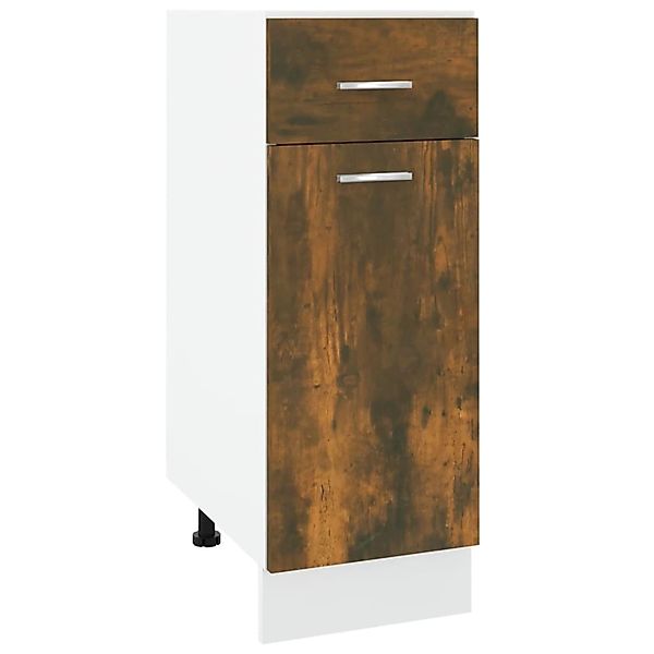 Vidaxl Unterschrank Mit Schublade Räuchereiche 30x46x81,5 Cm günstig online kaufen