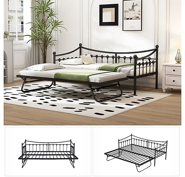 XDeer Einzelbett Einzelbettx2, Kinderbett, Tagesbett, Sofabett, Metallbett, günstig online kaufen