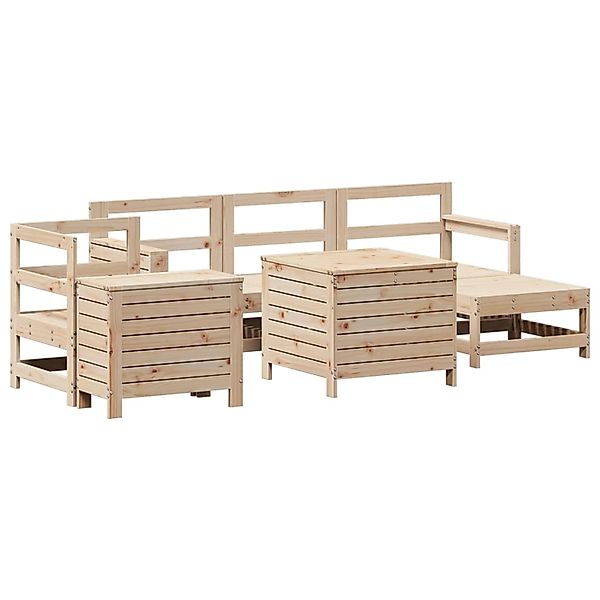 vidaXL 7-Tlg Garten-Sofagarnitur Massivholz Kiefer 3250540 günstig online kaufen