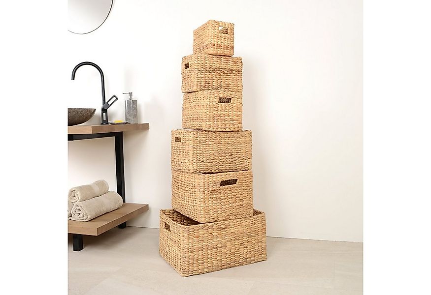 wohnfreuden Aufbewahrungskorb Korb Masha aus Wasserhyazinthe verschiedene G günstig online kaufen