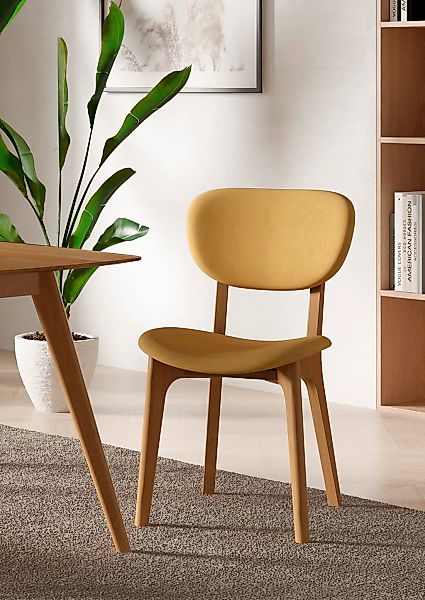 Home affaire Stuhl "COZY Made in Italy" (Set) 2 Stk.Gestell in Buche, Kirsc günstig online kaufen