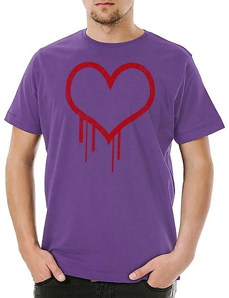 Urban Backwoods Print-Shirt Bleeding Heart I Herren T-Shirt Blutendes Blood günstig online kaufen