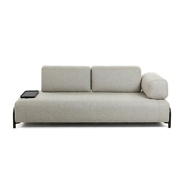 Natur24 Sofa Sofa Compo 3-Sitzer beige mit kleinem Tablett 232cm Couch günstig online kaufen